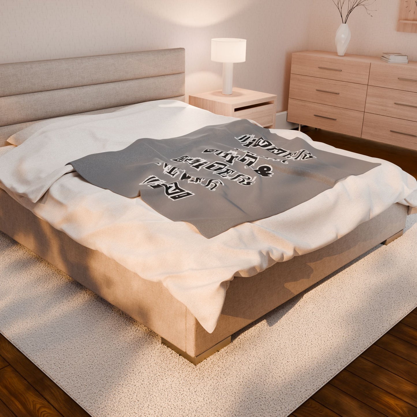 Winners Never Quit Velveteen Plush Blanket 💯🔥