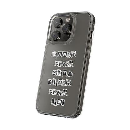 Clear Phone Case – “Winners Never Quit” Edition 💪✨