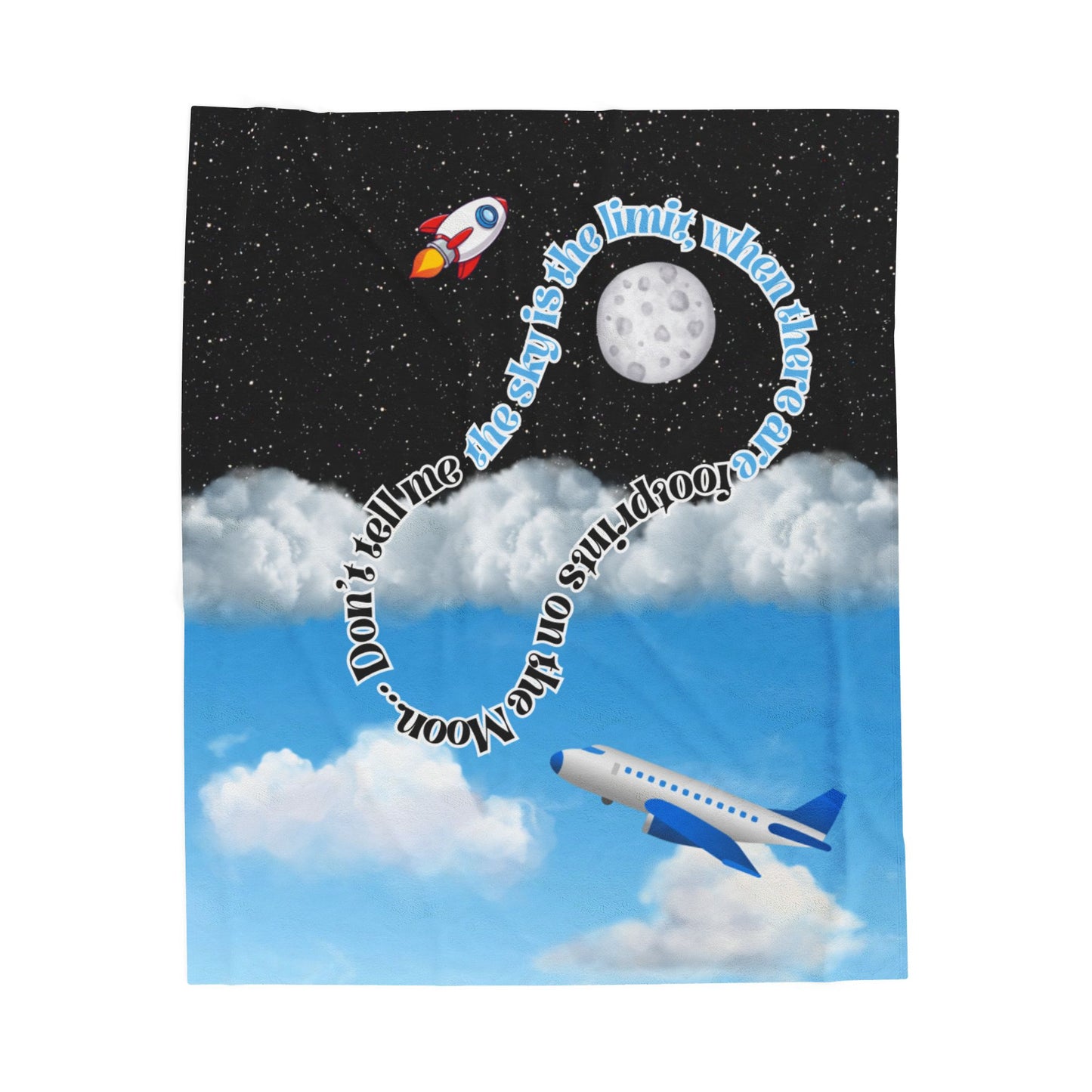 Footprints on the Moon™ Velveteen Plush Blanket 🚀🛋️