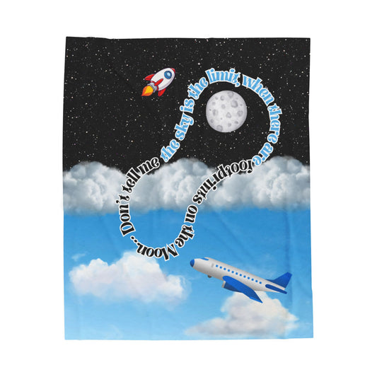 Footprints on the Moon™ Velveteen Plush Blanket 🚀🛋️