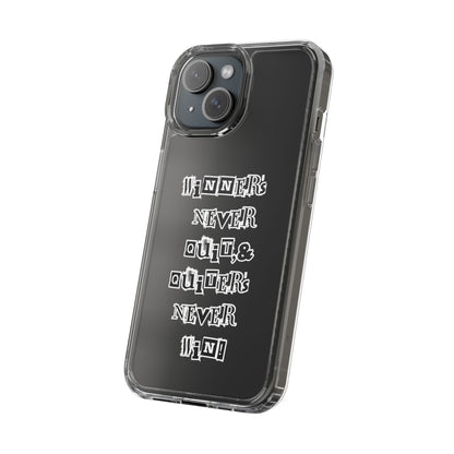Clear Phone Case – “Winners Never Quit” Edition 💪✨