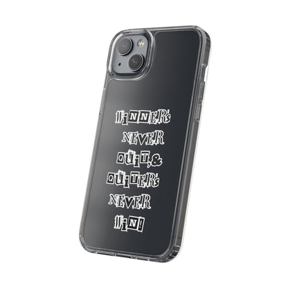 Clear Phone Case – “Winners Never Quit” Edition 💪✨