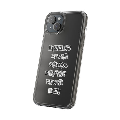 Clear Phone Case – “Winners Never Quit” Edition 💪✨