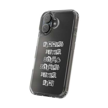 Clear Phone Case – “Winners Never Quit” Edition 💪✨