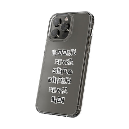 Clear Phone Case – “Winners Never Quit” Edition 💪✨