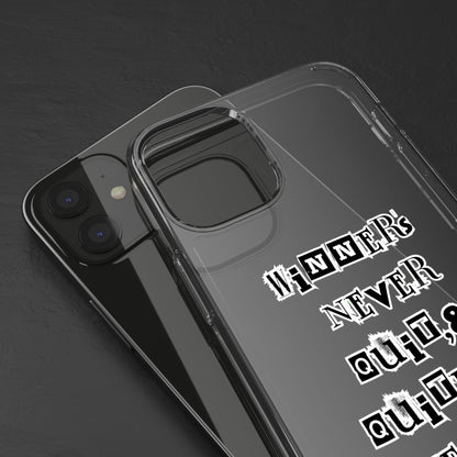 Clear Phone Case – “Winners Never Quit” Edition 💪✨